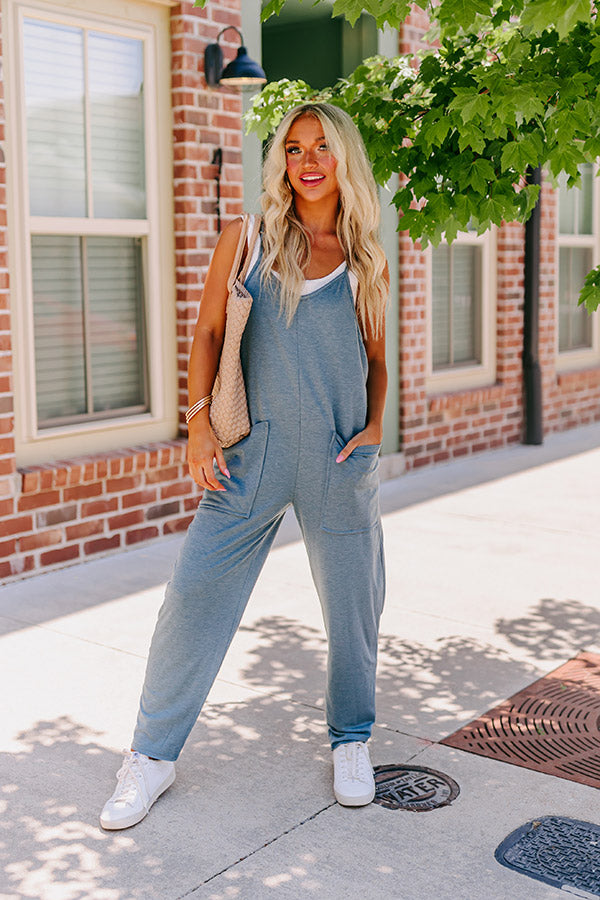 Chic And Sincere Jumpsuit in Teal Image - 1