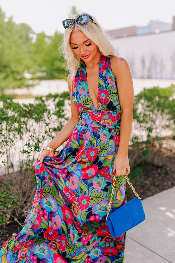 Crushing In The Keys Satin Maxi Image - 2