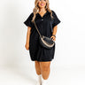 Effortless Radiance Shift Dress in Black Curves Image - 1