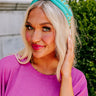 Pretty Presence Embellished Headband In Turquoise Image - 1
