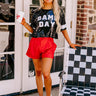 Game Day Sequin Crop Top In Black Image - 1
