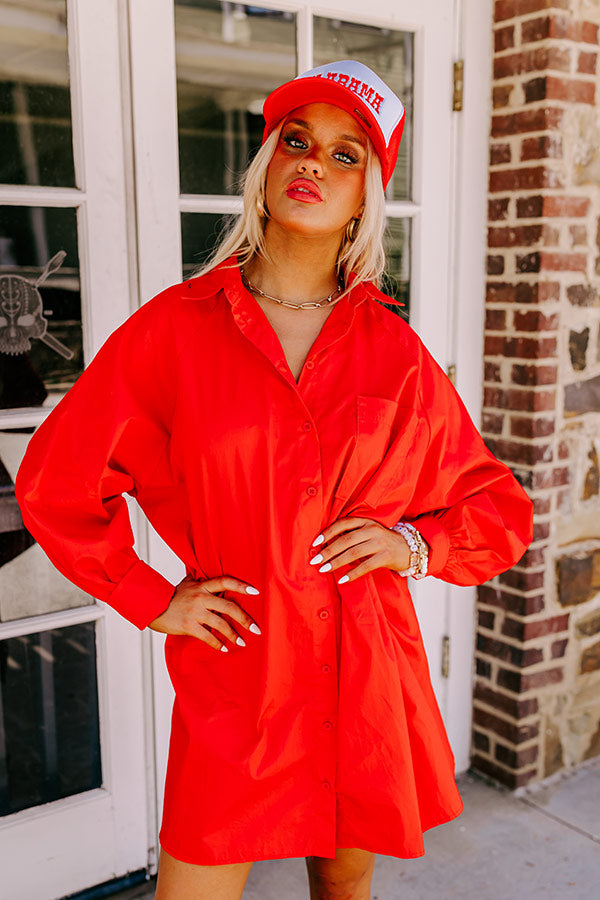 Major Icon Tunic Dress In Red Image - 3