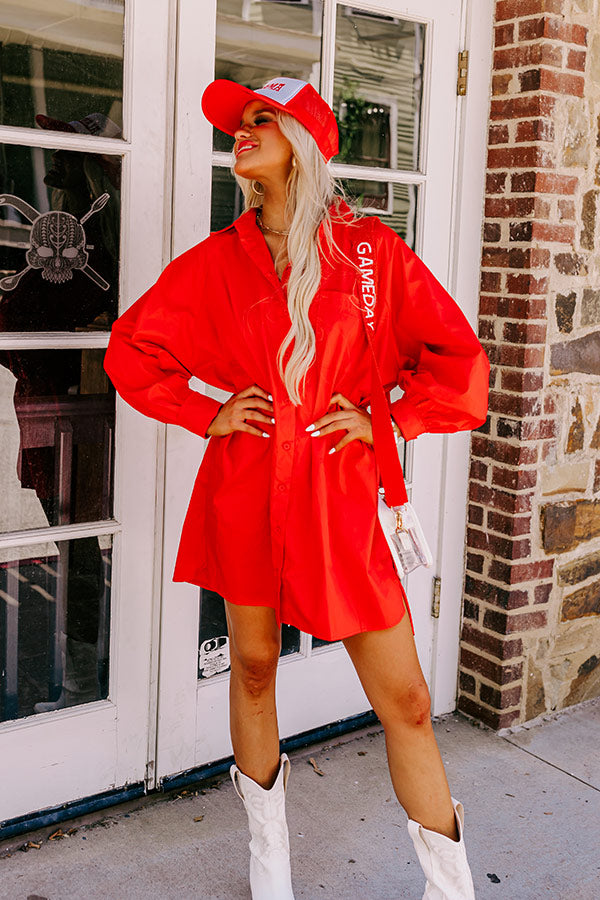 Major Icon Tunic Dress In Red Image - 2