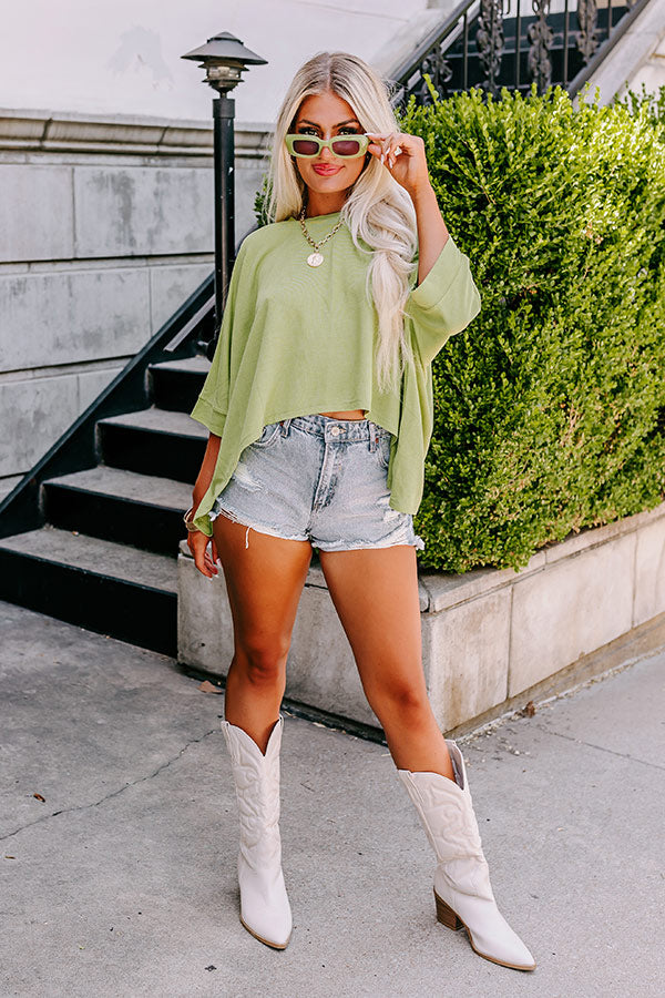 One Way Ticket Shift Top in Lime Punch Image - 2