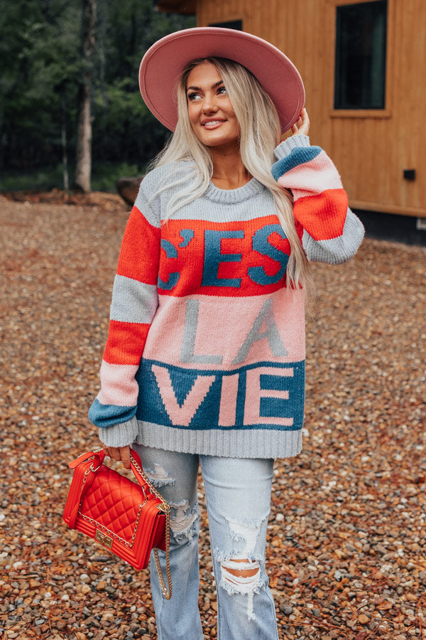C'est La Vie Knit Sweater Image - 5