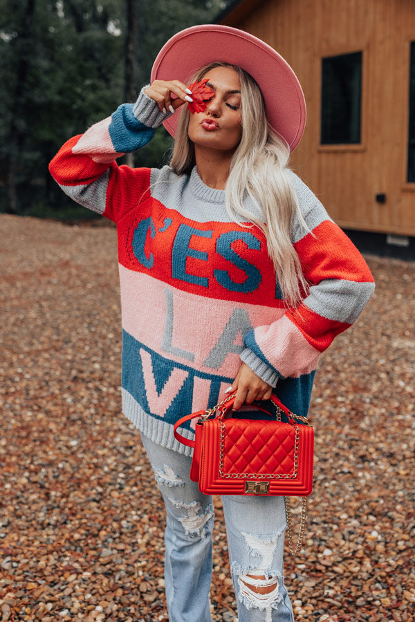 C'est La Vie Knit Sweater Image - 2
