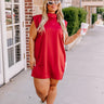 Sweet Charisma Satin Mini Dress in Crimson Curves Image - 1