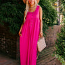 Fall Into Happiness Jumpsuit in Berry Image - 1