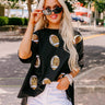 Football Season Sequin Oversized Tee in Black Image - 1