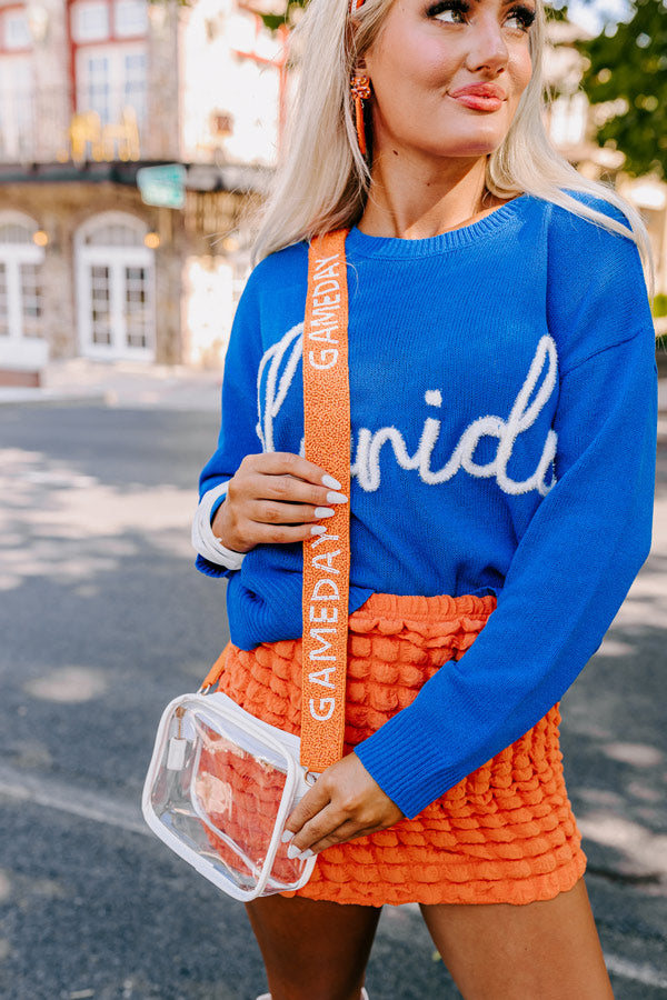 It's Gameday Beaded Bag Strap in Orange