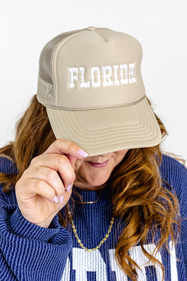 Florida Embroidered Trucker Hat Image - 4