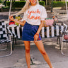 Touchdown Knit Sweater Top In White Image - 1