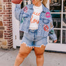 Tailgate Queen Denim Jacket Curves Image - 1