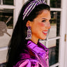 Extra Points Only Sequin Headband In Purple/White Image - 1
