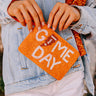 Game Day Beaded Clutch In Orange Image - 1