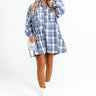 Toffee Kisses Flannel Dress In Airy Blue Image - 1