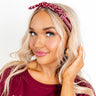 Fan Zone Paisley Headband In Maroon Image - 1