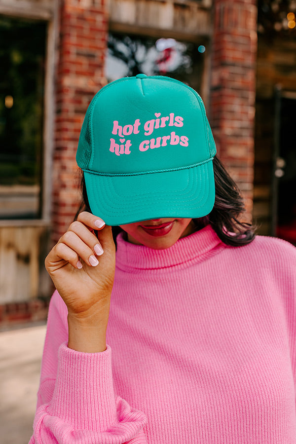 Hot Girls Hit Curbs Trucker Hat Image - 2