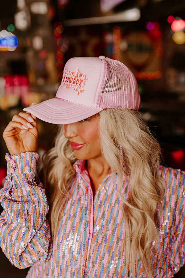 Hey Cowboy Embroidered Trucker Hat Image - 3
