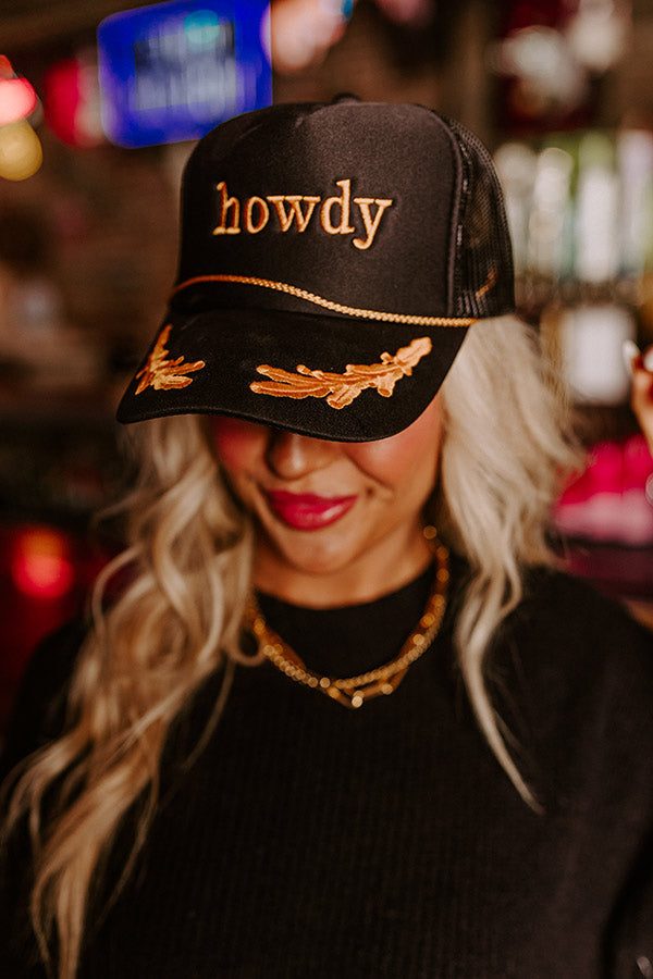 Howdy Embroidered Trucker Hat Image - 2