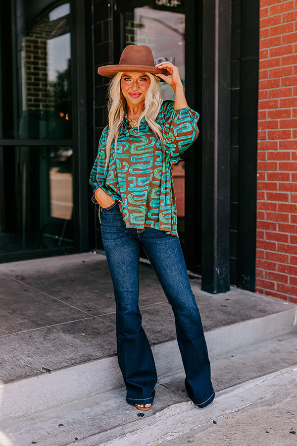 Love And Luxury Shift Top in Brown Image - 1