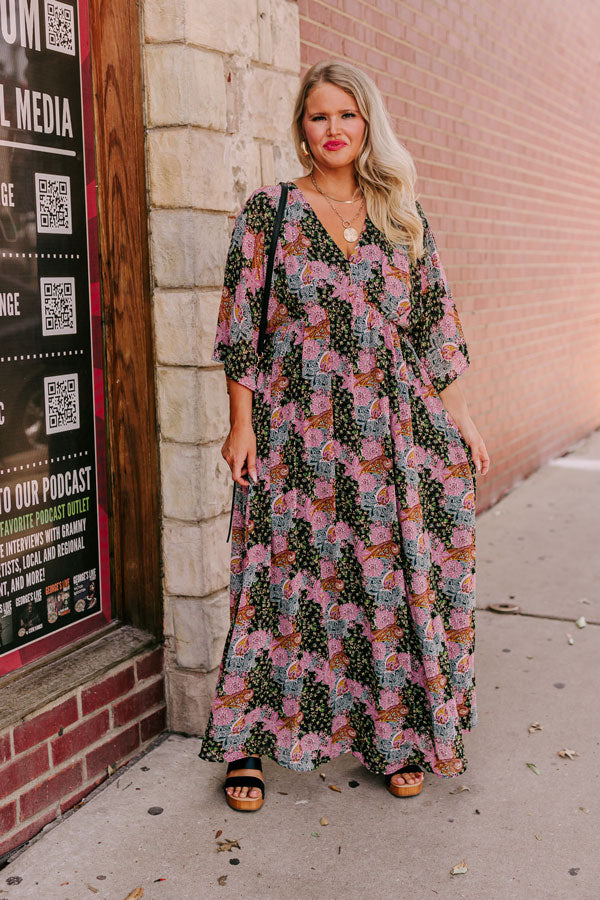 Whimsical Ways Maxi In Black Curves Image - 1