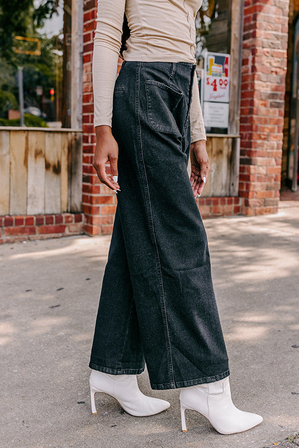The Adele High Waist Jean In Black Image - 4