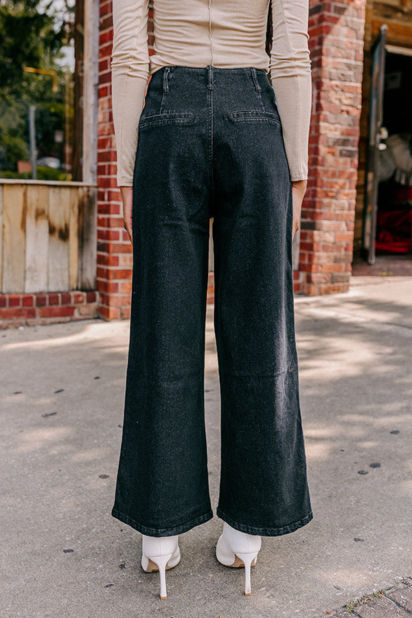 The Adele High Waist Jean In Black Image - 5