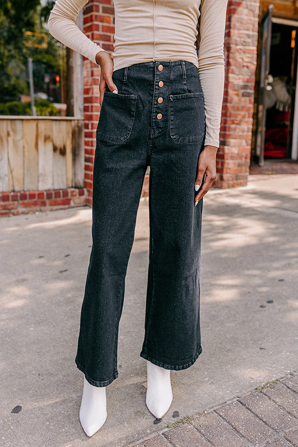 The Adele High Waist Jean In Black Image - 3