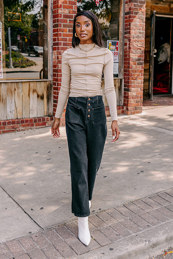 The Adele High Waist Jean In Black Image - 2