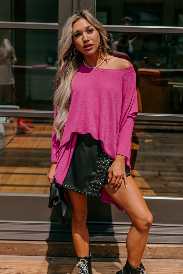Endless Sophistication Tunic In Fuchsia Image - 1