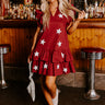 Under The Stadium Lights Ruffle Mini Dress in Maroon Image - 1
