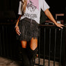 Stylish Setting Fringe Skort In Black Image - 1