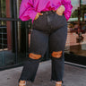 Risen The Polliana High Waist Distressed Jean in Black Curves Image - 1