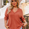 Merlot Snuggles Top In Rust Curves Image - 1