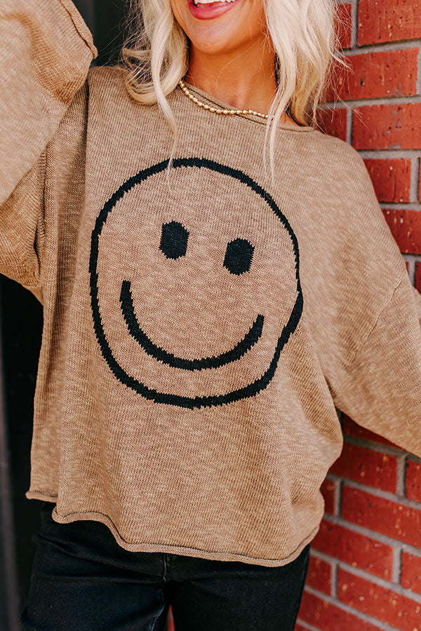 If It Makes You Happy Knit Sweater in Khaki Image - 2