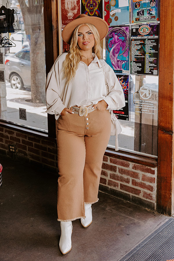 The McKenzie High Waist Jean In Camel Curves
