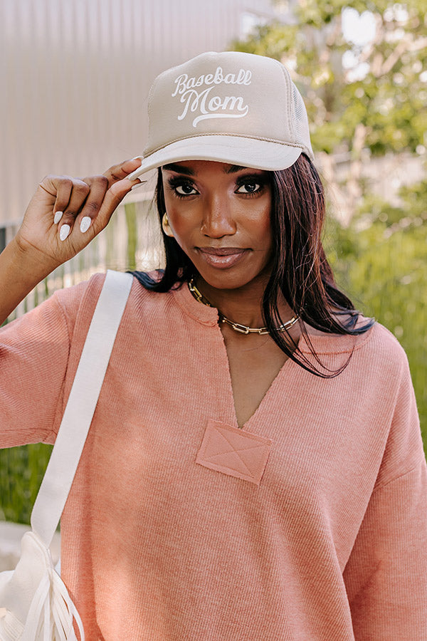 Baseball Mom Trucker Hat Image - 2