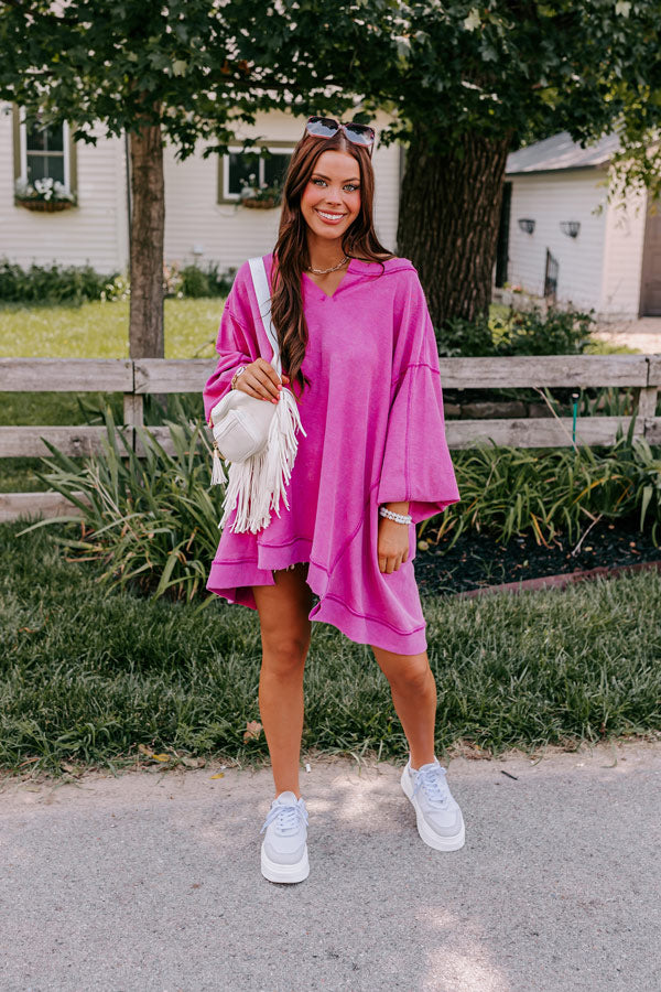 Tres Cozy Oversized Sweatshirt In Rose Image - 1