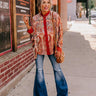Chic Enterprise Button Up in Rust Image - 1