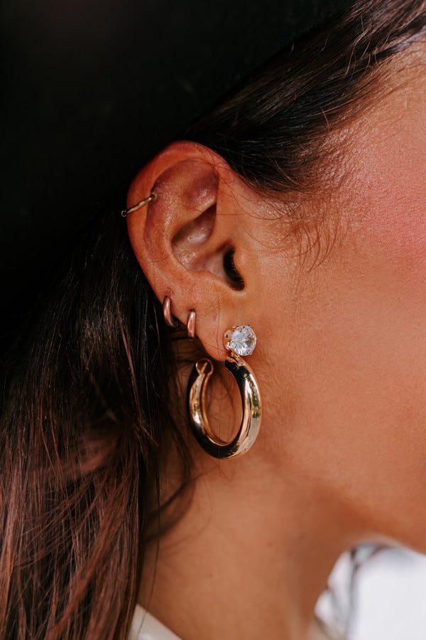 Cocktail Club Hoop Earrings Image - 3