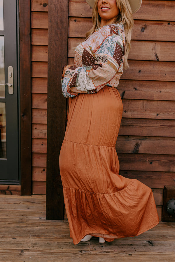 Caught Crushing High Waist Pants In Camel Curves Image - 4