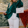 Found Your Love Pleated Top In Hunter Green Curves Image - 1