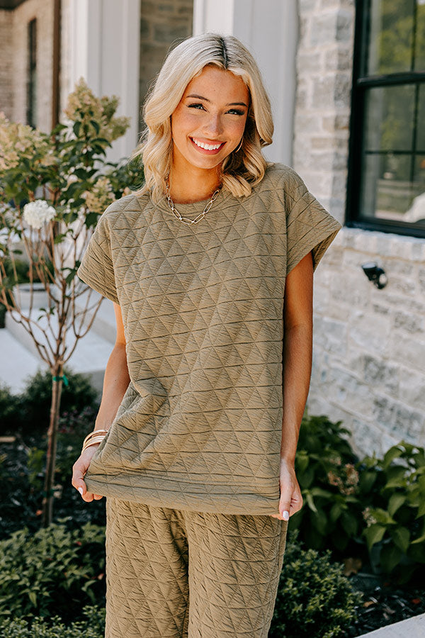 Creekside Cabin Shift Top In Sage Image - 3