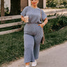 Creekside Cabin High Waist Pants In Slate Curves Image - 1