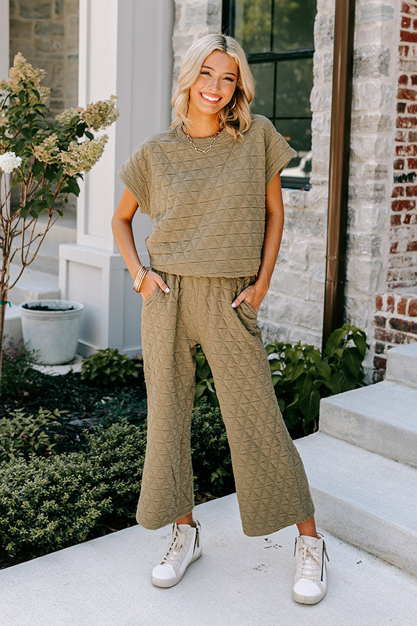 Creekside Cabin High Waist Pants In Sage