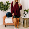Cozy Little Spot Waffle Knit Top in Merlot Image - 1