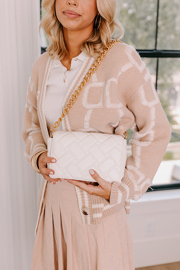 Chic Enterprise Faux Leather Purse in White