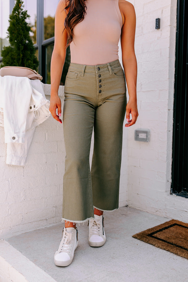 The McKenzie High Waist Jean In Sage Image - 2