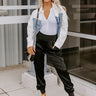 Miles To Go High Waist Satin Joggers Image - 1